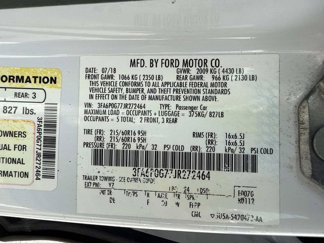 Used 2018 Ford Fusion S FWD image 31