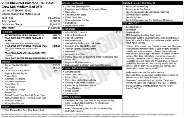 Used 2023 Chevrolet Colorado Trail Boss w/ Advanced Trailering Package AWD/4WD image 4