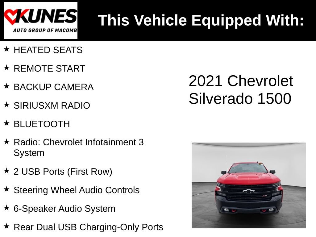 Used 2021 Chevrolet Silverado 1500 LT Trail Boss w/ Convenience Package II AWD/4WD image 3