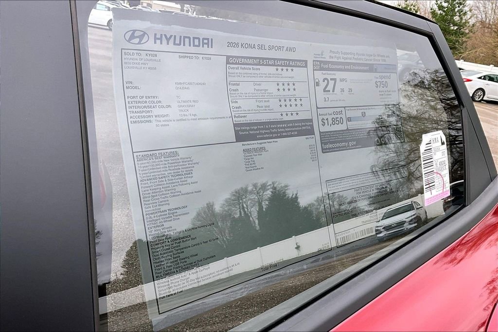 New 2026 Hyundai Kona SEL Sport image 16