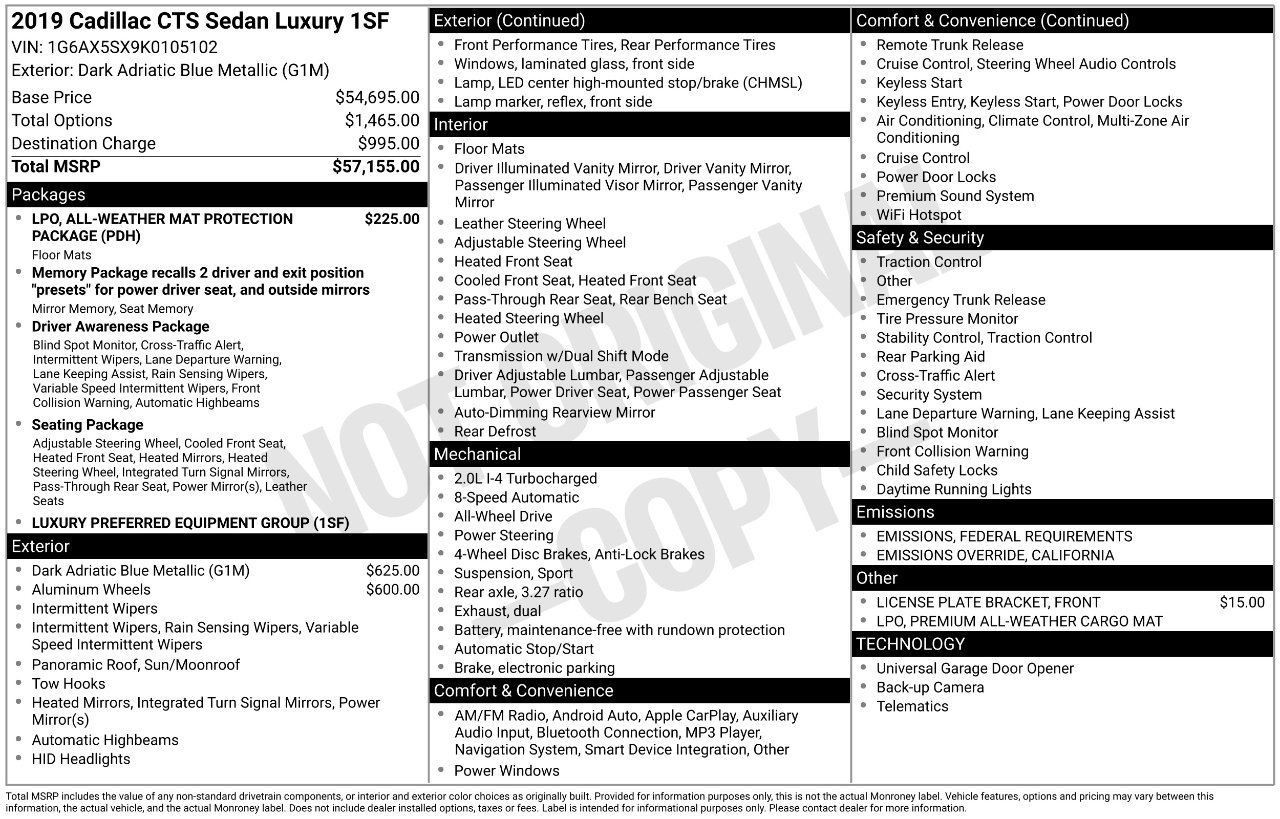 Used 2019 Cadillac CTS Luxury image 3