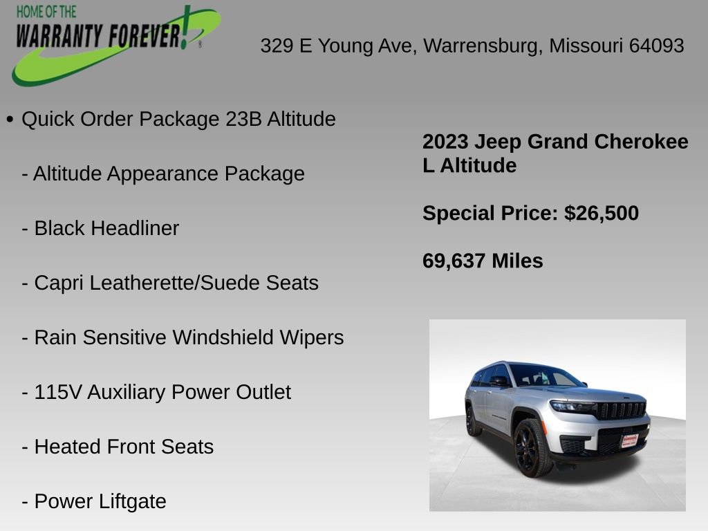 Used 2023 Jeep Grand Cherokee L Laredo image 4