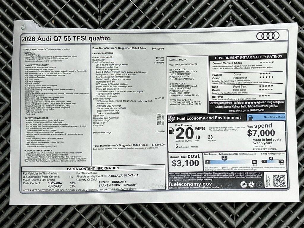 New 2026 Audi Q7 3.0T Premium Plus image 9