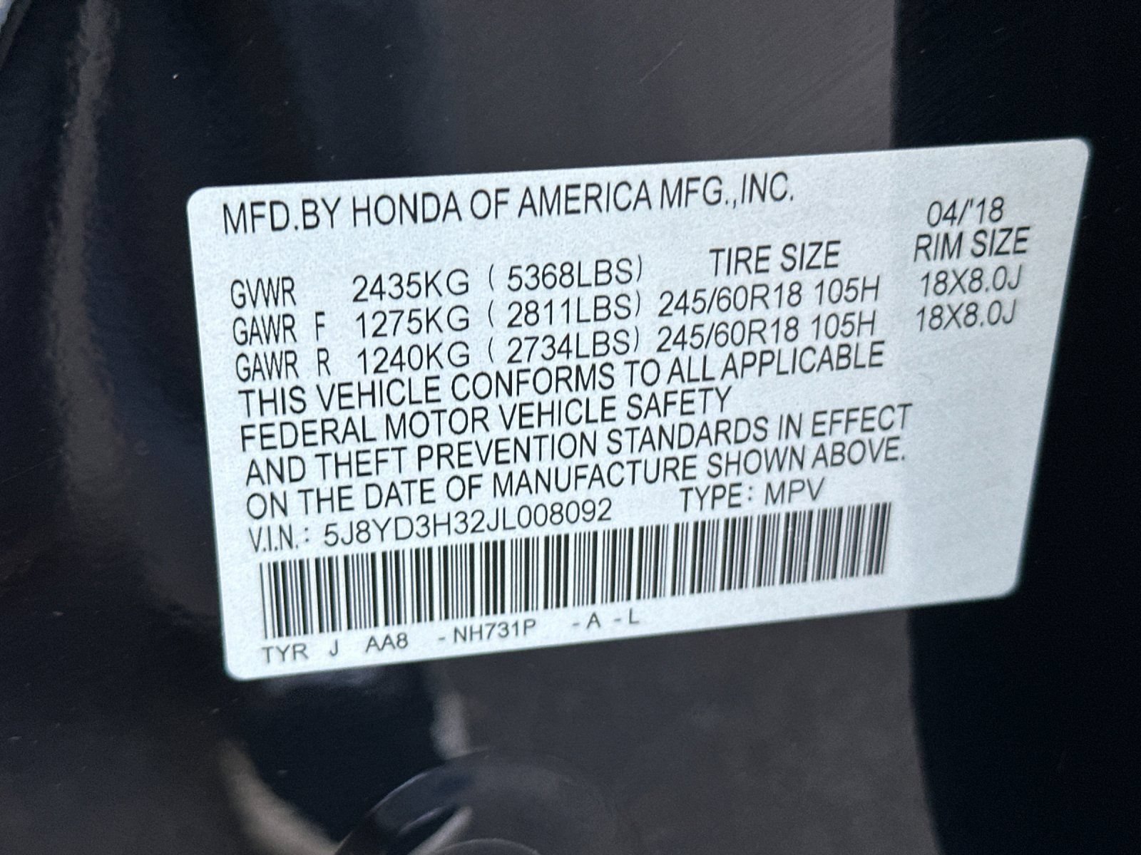 Used 2018 Acura MDX FWD image 28