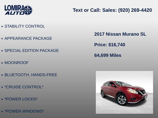 Used 2017 Nissan Murano SL AWD/4WD image 8