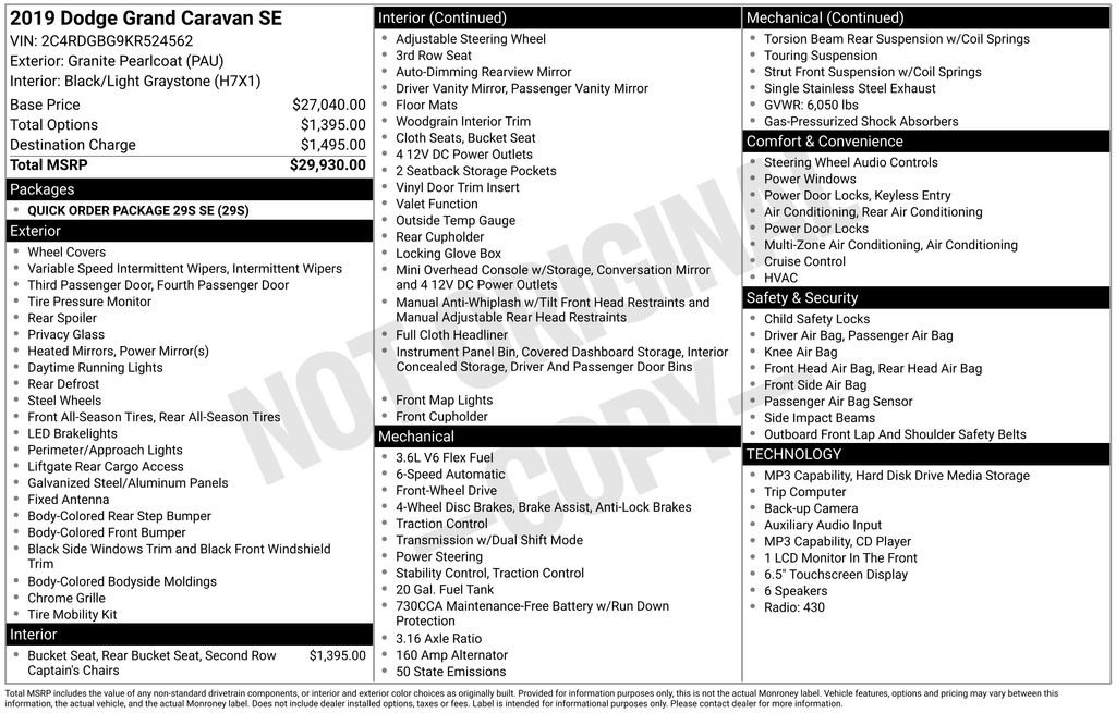 Used 2019 Dodge Grand Caravan SE FWD image 5