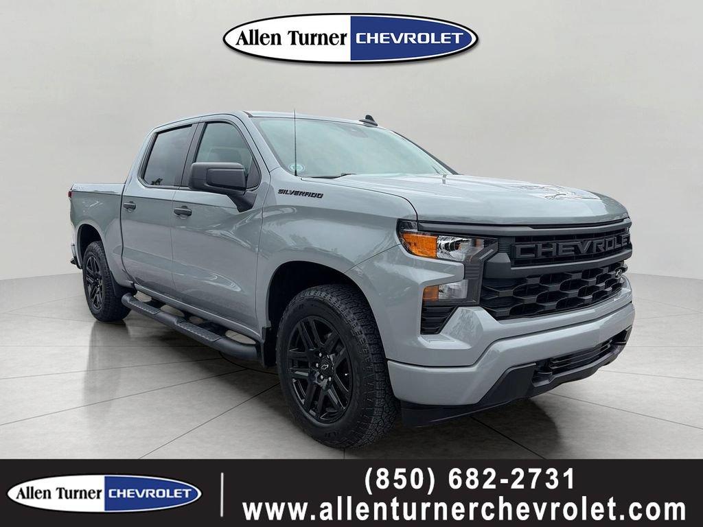 Used 2024 Chevrolet Silverado 1500 Custom w/ Turbomax Blackout Package AWD/4WD image 1