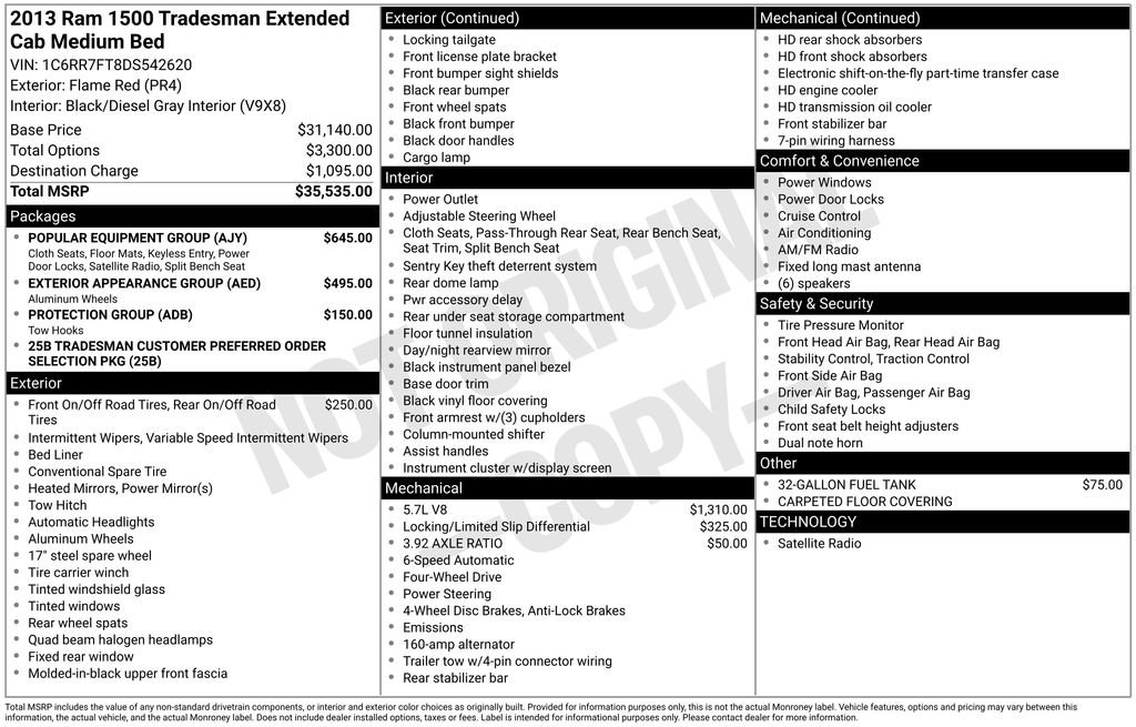 Used 2013 RAM 1500 Tradesman w/ Popular Equipment Group AWD/4WD image 36