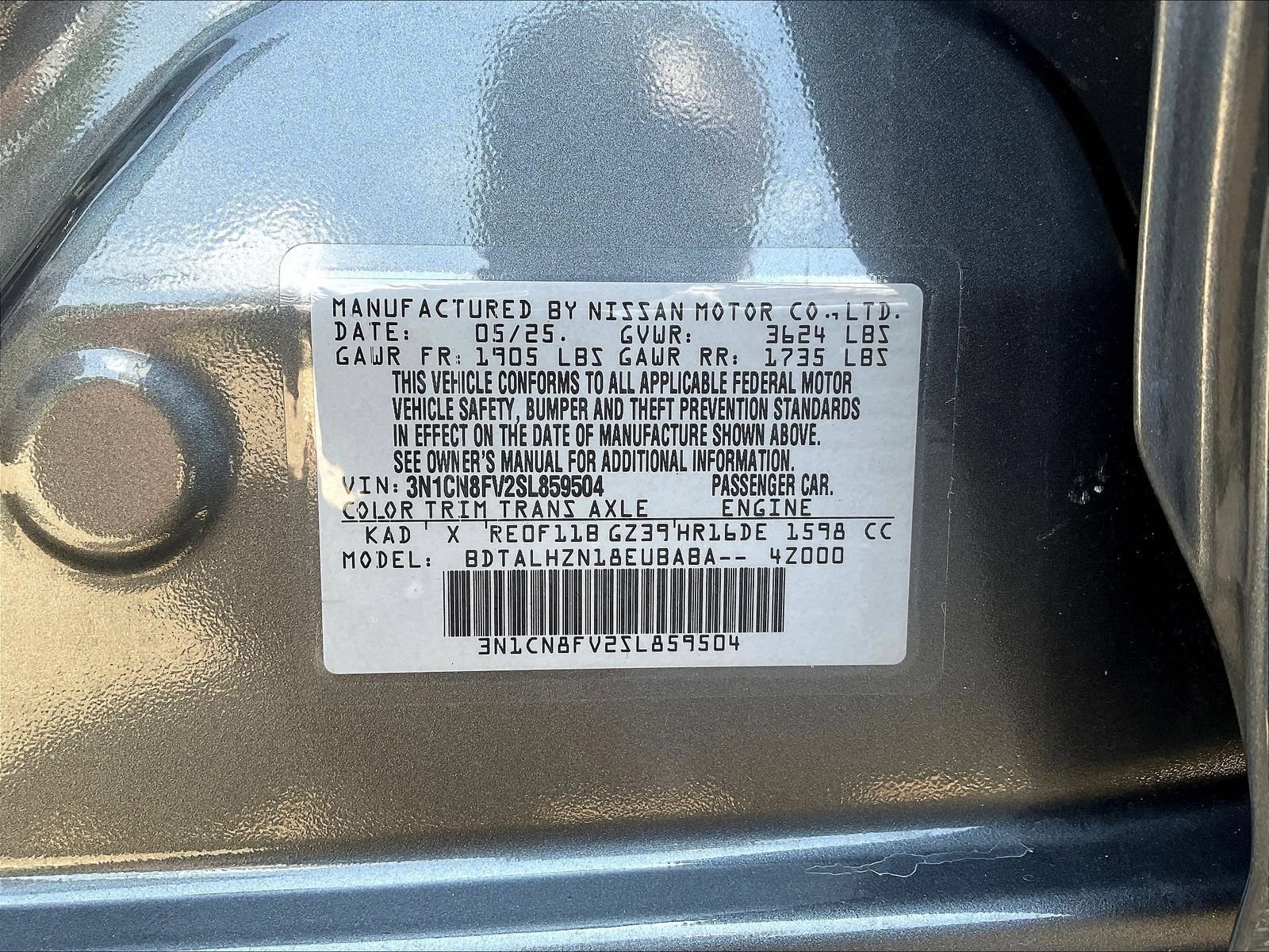 Certified 2025 Nissan Versa SR w/ Trunk Package FWD image 21