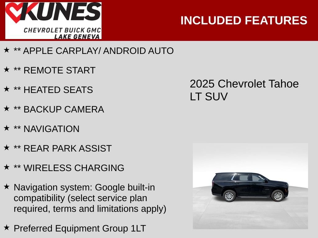 Used 2025 Chevrolet Tahoe LT AWD/4WD image 2