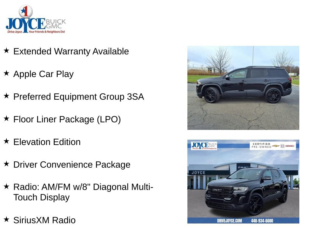 Certified 2022 GMC Acadia SLE w/ Driver Convenience Package image 9