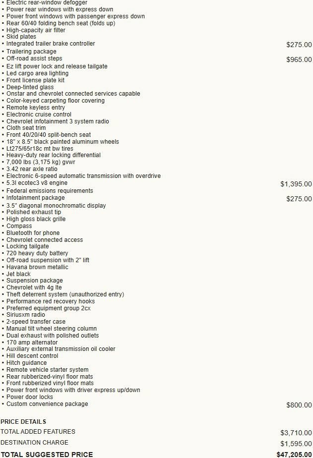 Used 2019 Chevrolet Silverado 1500 Custom Trail Boss w/ Custom Convenience Package image 2