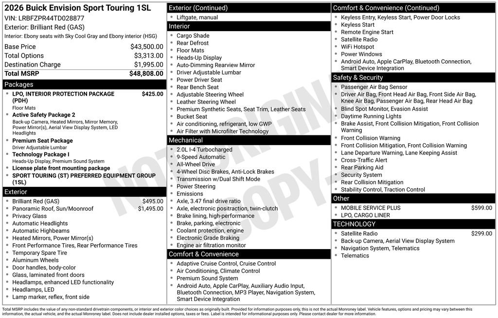 New 2026 Buick Envision Sport Touring AWD/4WD image 25