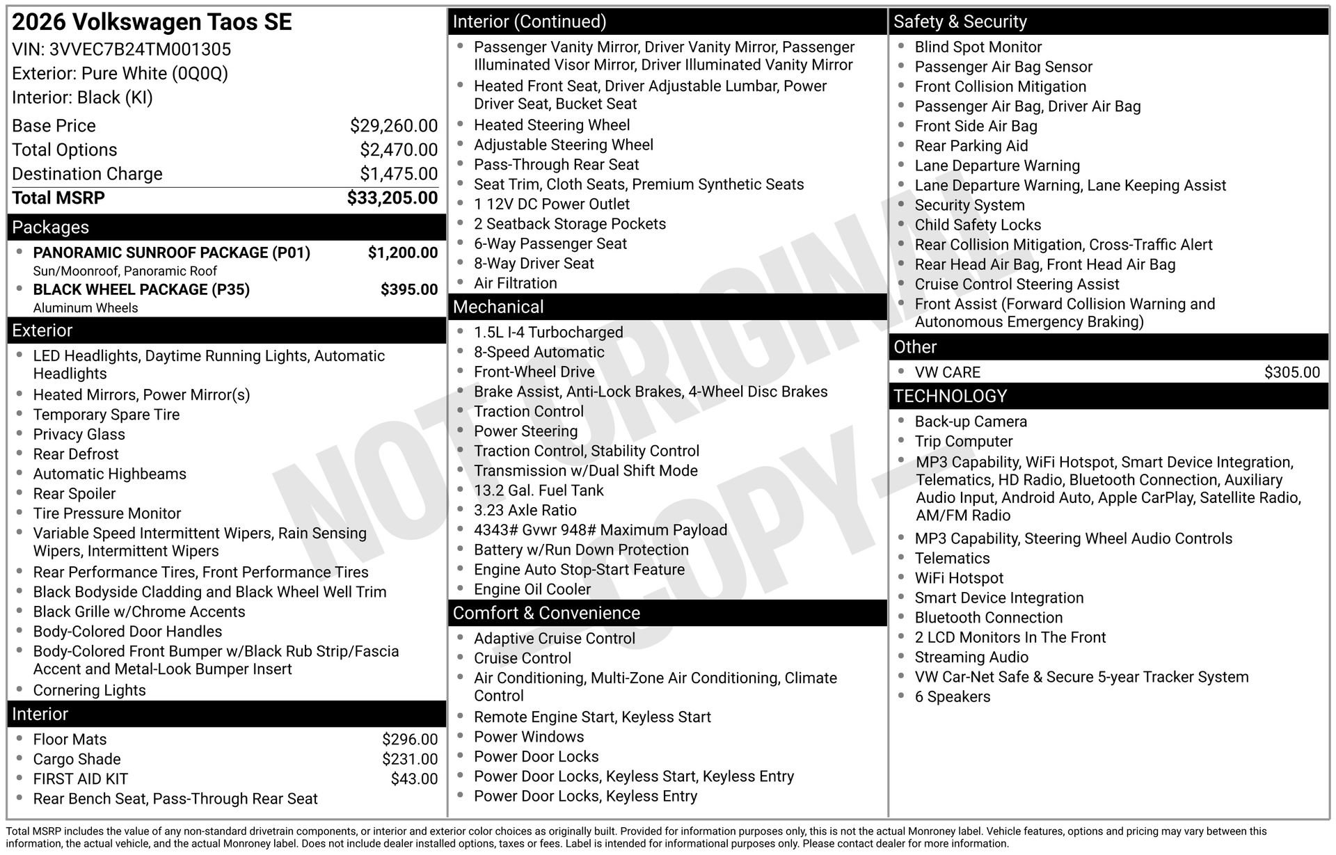 Certified 2026 Volkswagen Taos SE w/ Panoramic Sunroof Package FWD image 28