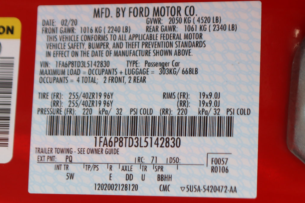 Used 2020 Ford Mustang Premium w/ 2.3L High Performance Package RWD image 42