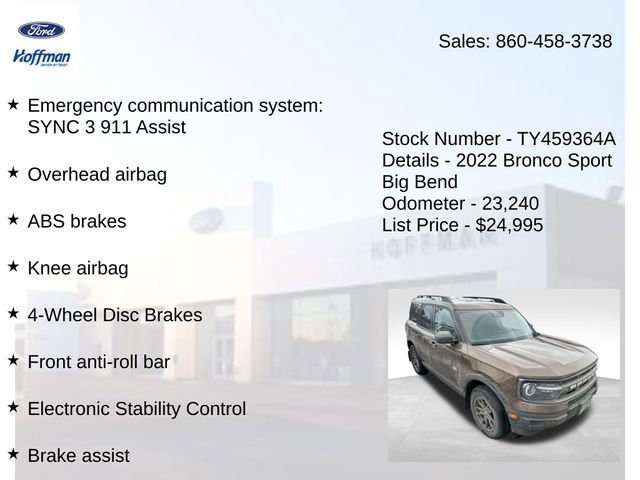 Used 2022 Ford Bronco Sport Big Bend w/ Convenience Package image 7