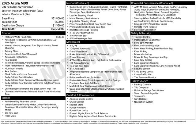 New 2026 Acura MDX FWD image 17