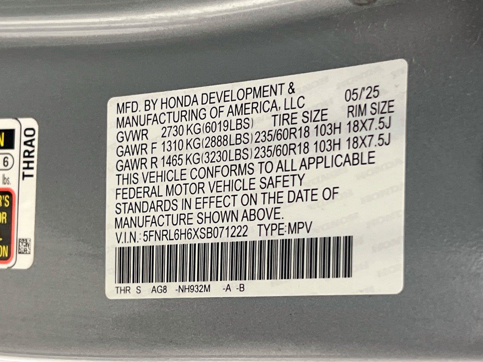 Certified 2025 Honda Odyssey EX-L image 31