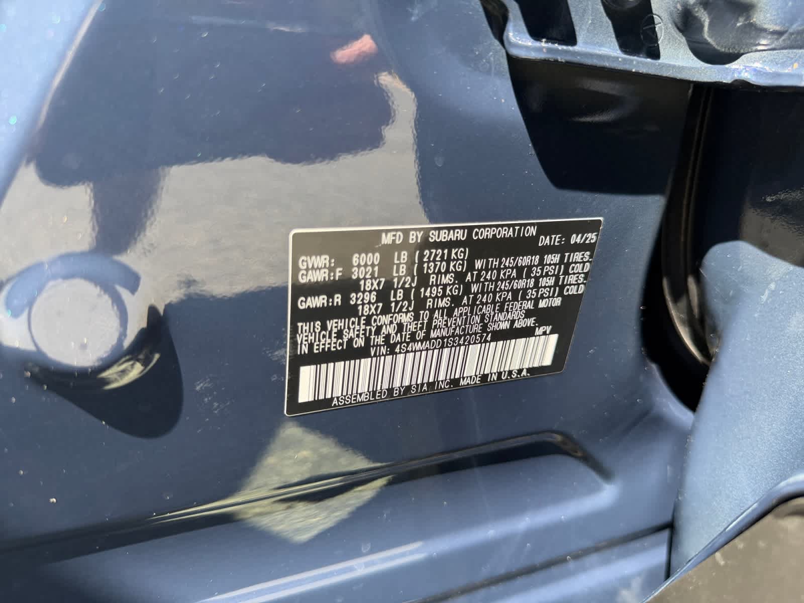 Certified 2025 Subaru Ascent Premium AWD/4WD image 17