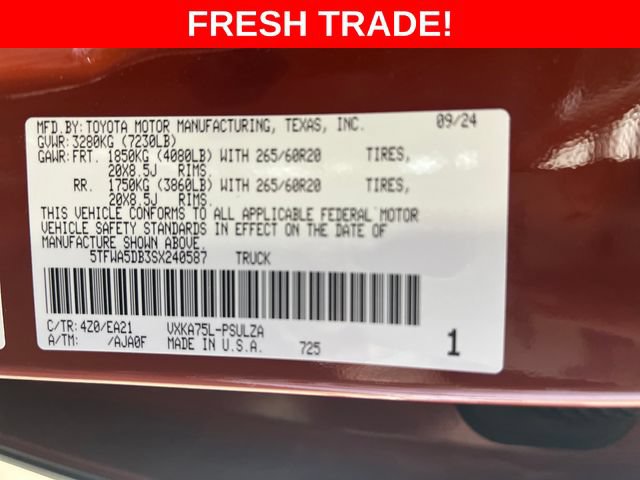 Used 2025 Toyota Tundra Limited w/ TRD Off-Road Package AWD/4WD image 25