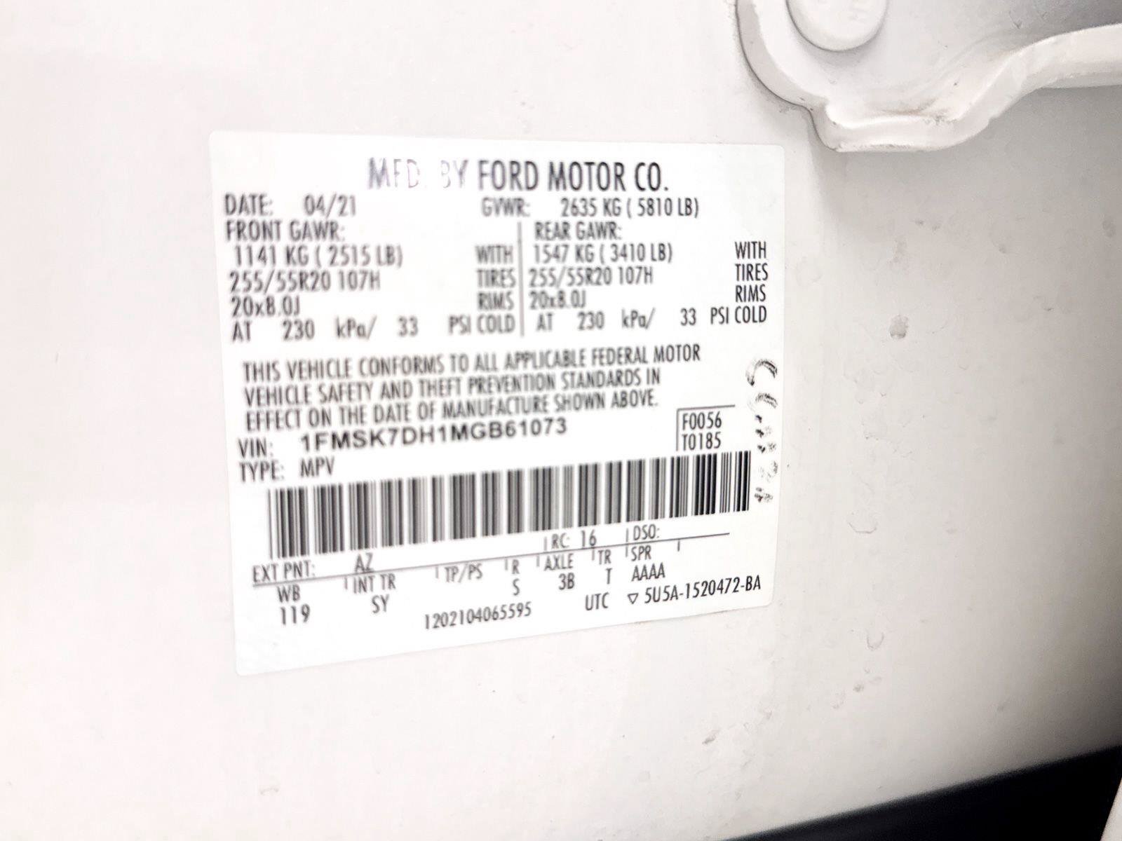 Used 2021 Ford Explorer XLT w/ Equipment Group 202A RWD image 39