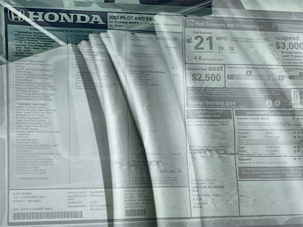 New 2025 Honda Pilot EX-L image 34
