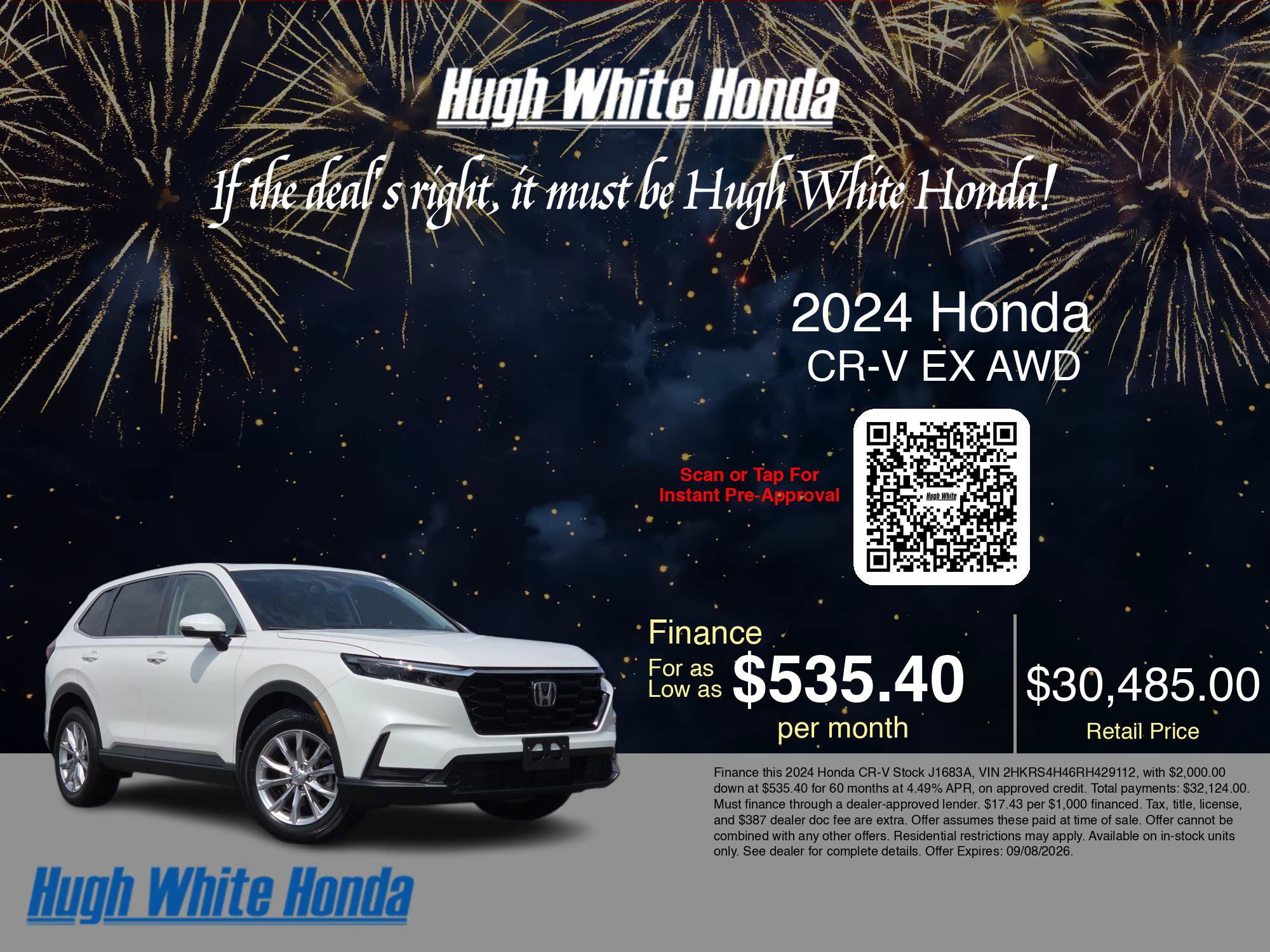 Used 2024 Honda CR-V EX image 3