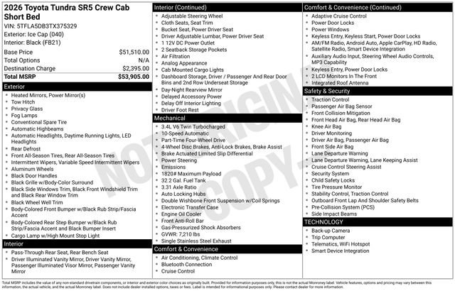 Used 2026 Toyota Tundra SR5 AWD/4WD image 17