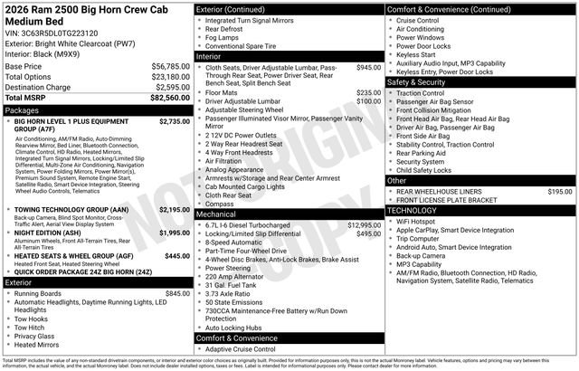 New 2026 RAM 2500 Big Horn image 5