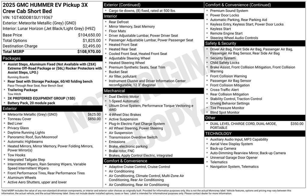 Used 2025 GMC Hummer EV 3X AWD/4WD image 3
