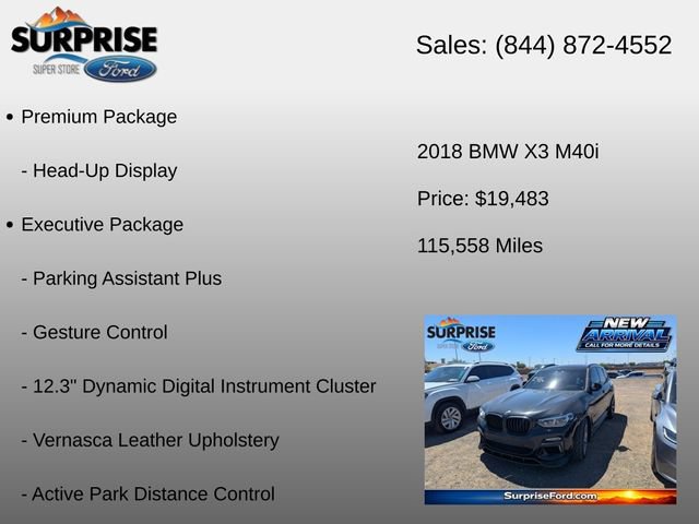 Used 2018 BMW X3 M40i AWD/4WD image 12