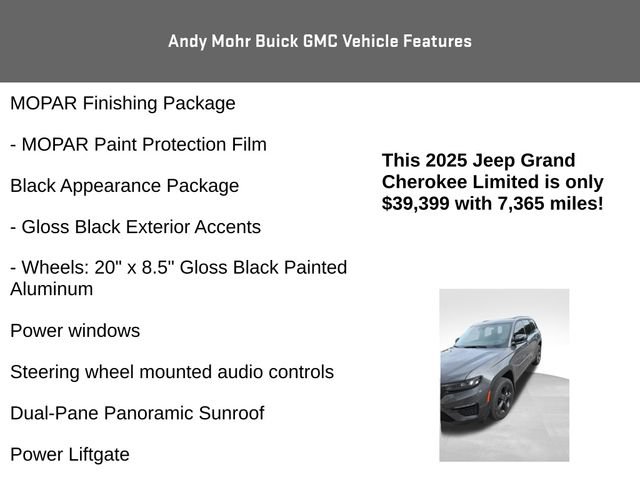 Used 2025 Jeep Grand Cherokee Limited w/ Black Appearance Package AWD/4WD image 16