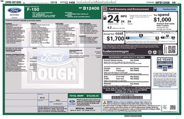 Used 2021 Ford F150 Limited AWD/4WD image 2