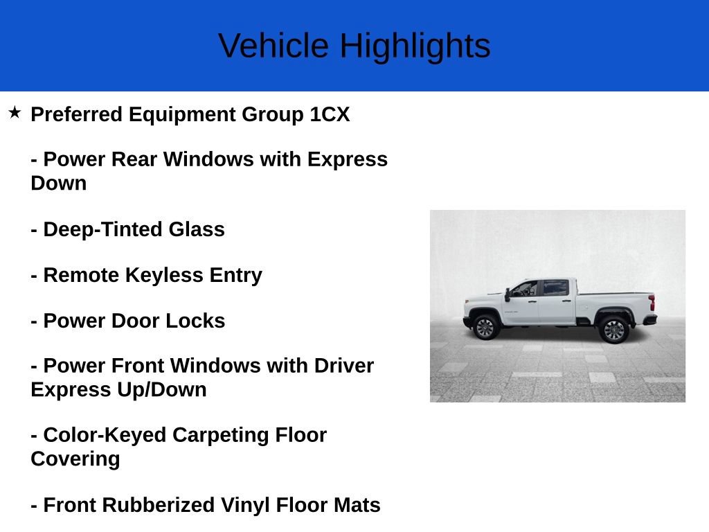 New 2026 Chevrolet Silverado 2500 Custom w/ Custom Value Package RWD image 3