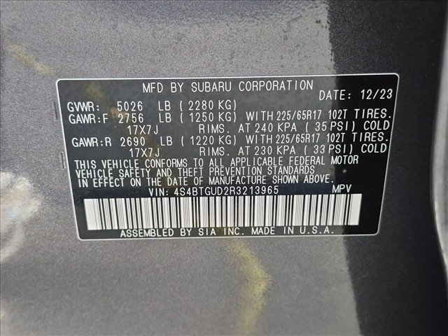 Certified 2024 Subaru Outback Wilderness w/ Wilderness Package AWD/4WD image 23