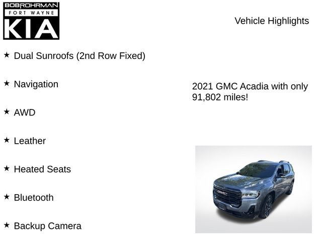 Used 2021 GMC Acadia SLT w/ Elevation Edition AWD/4WD image 8