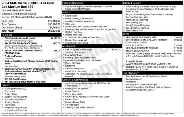 Used 2024 GMC Sierra 2500 AT4 w/ Technology Package image 38