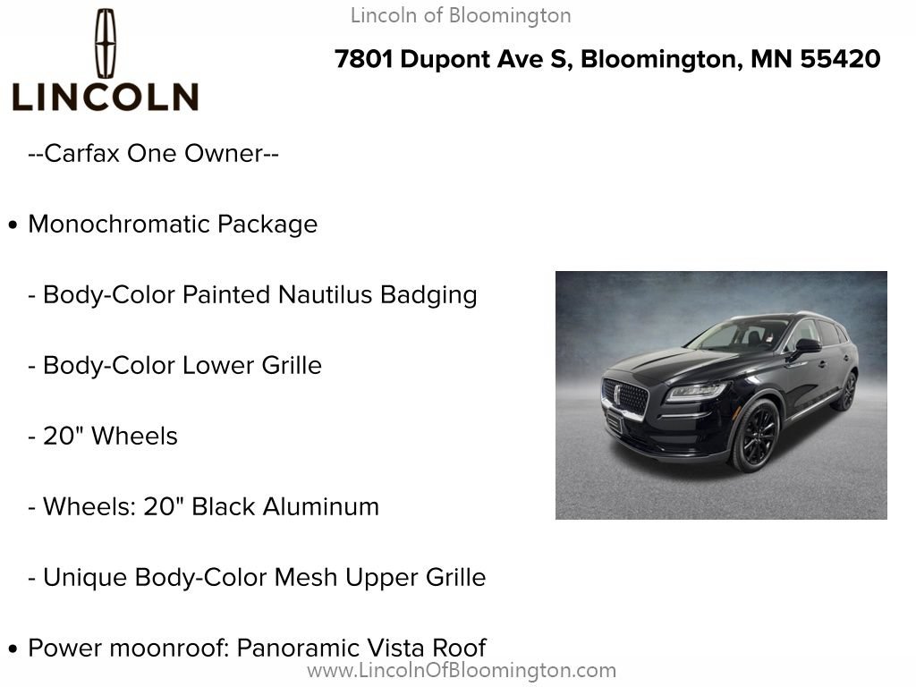 Certified 2022 Lincoln Nautilus Reserve w/ Monochromatic Package AWD/4WD image 6