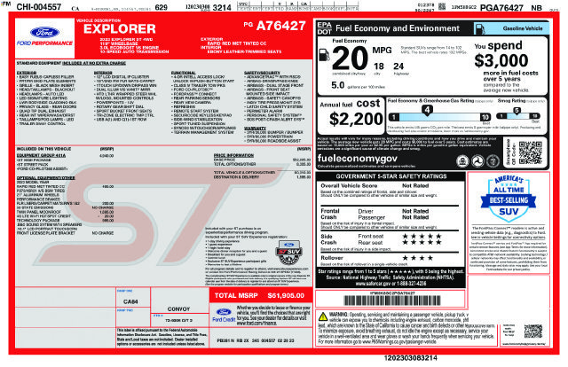 Certified 2023 Ford Explorer ST w/ Equipment Group 401A AWD/4WD image 36