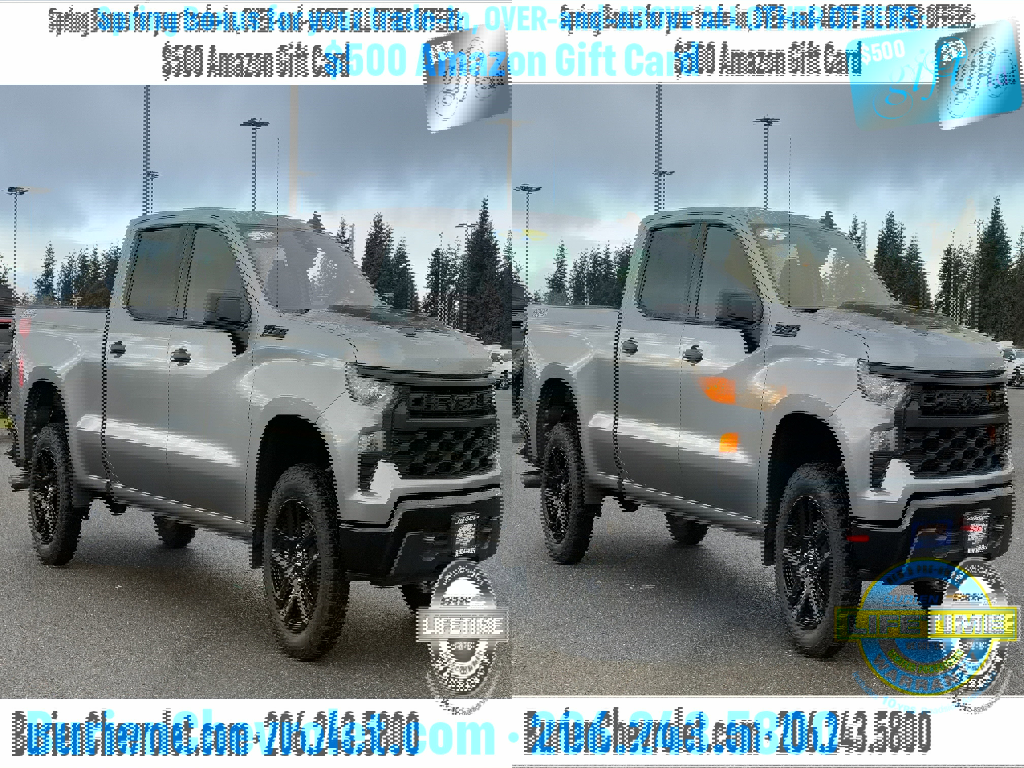 Used 2023 Chevrolet Silverado 1500 Custom Trail Boss w/ LPO, Dark Essentials Package image 7