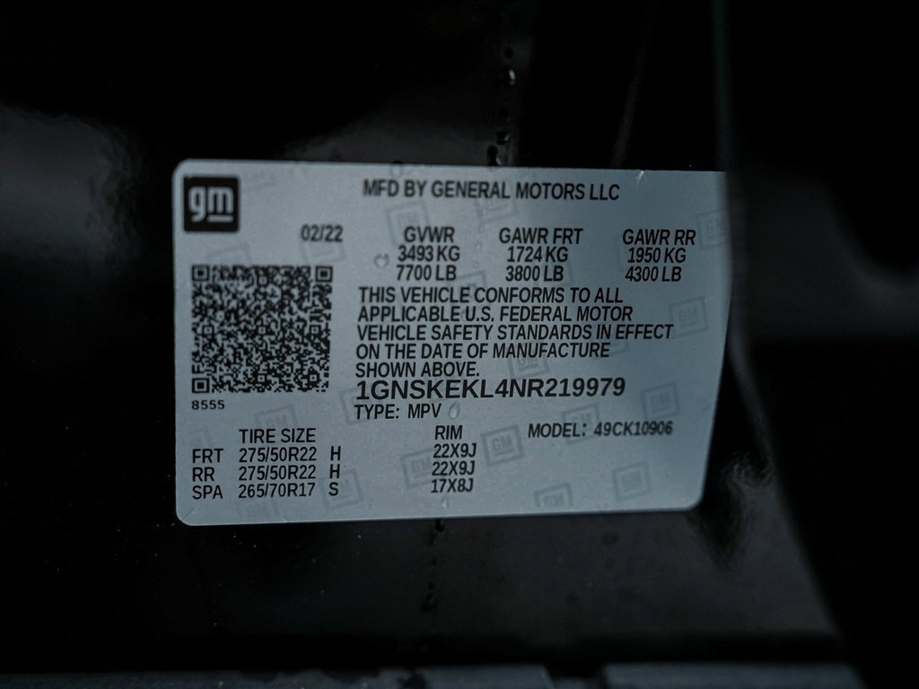 Used 2022 Chevrolet Suburban RST w/ Sport Performance Package image 15