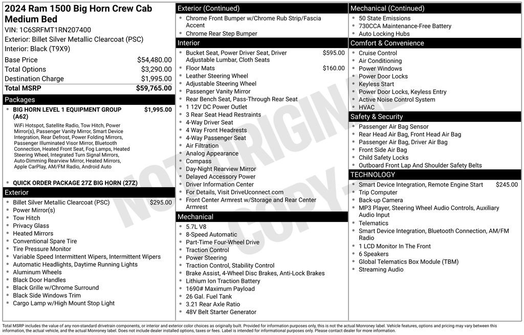 Used 2024 RAM 1500 Big Horn AWD/4WD image 3