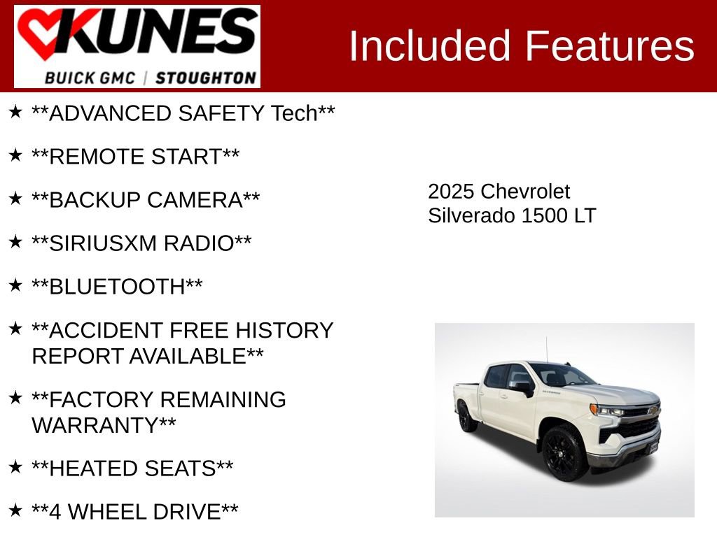 Used 2025 Chevrolet Silverado 1500 LT w/ Work Truck Package AWD/4WD image 2