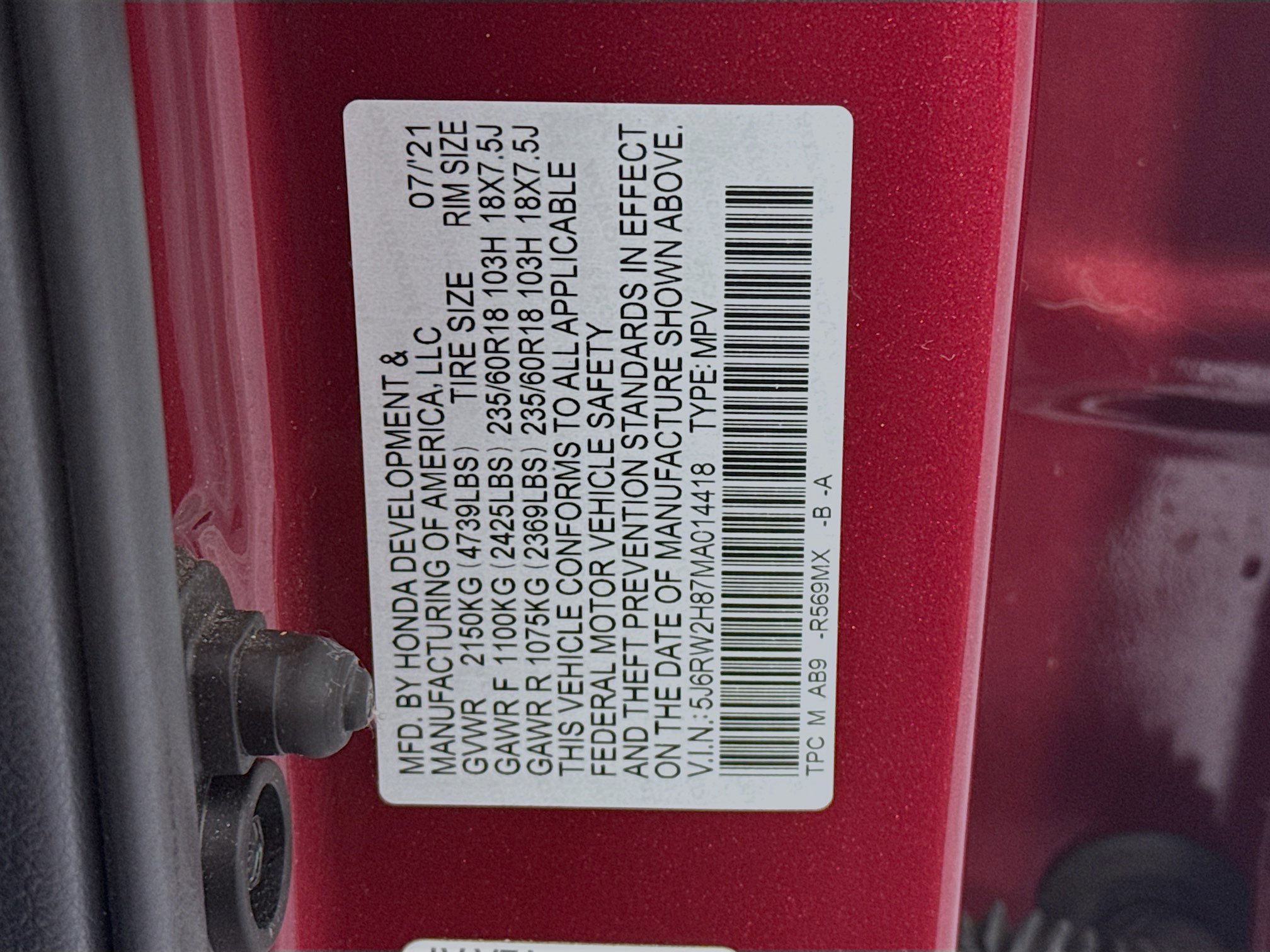Certified 2021 Honda CR-V EX-L image 32