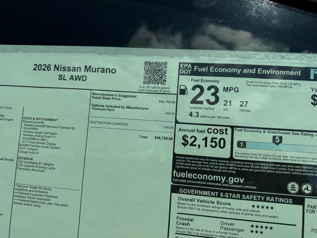 New 2026 Nissan Murano SL AWD/4WD image 35