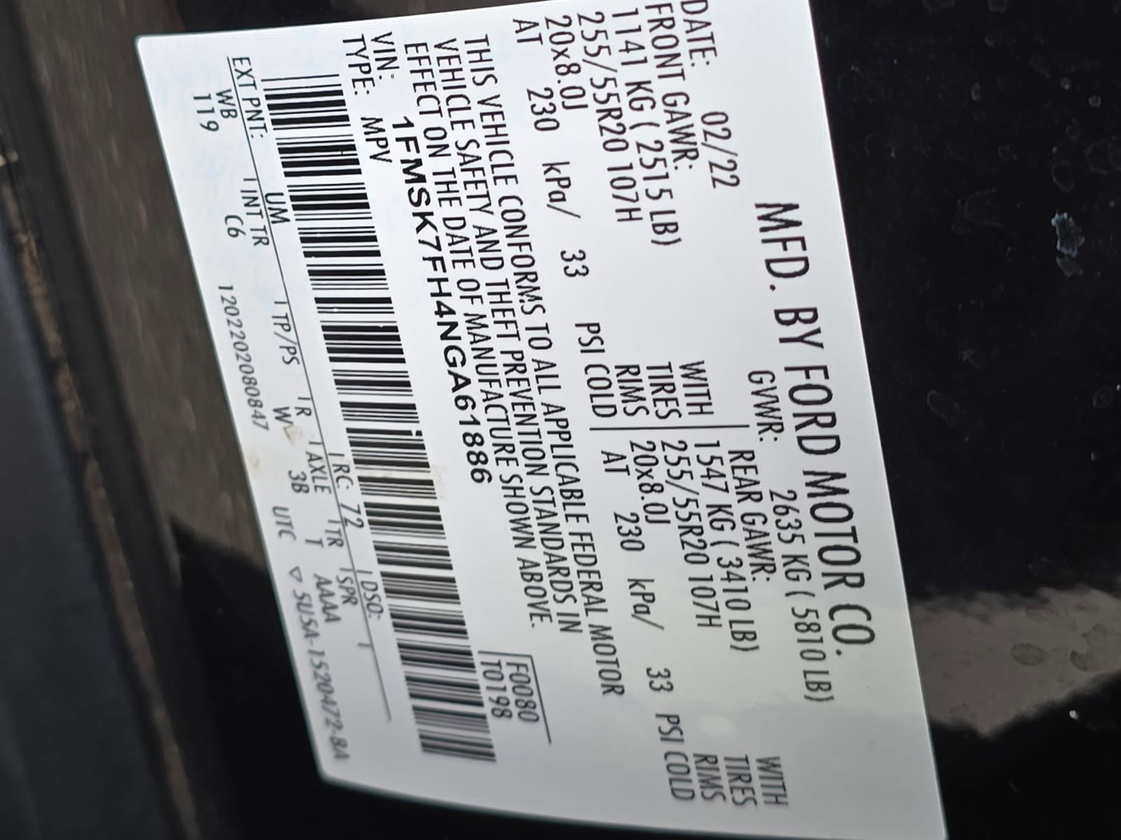 Used 2022 Ford Explorer Limited w/ Equipment Group 301A image 44