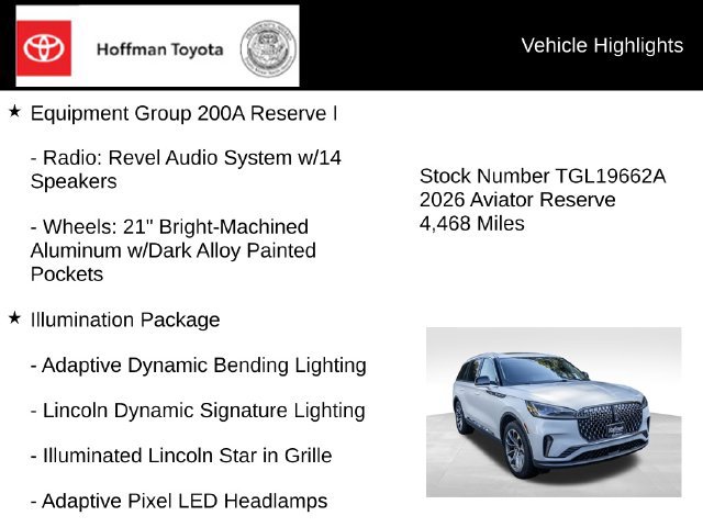 Used 2026 Lincoln Aviator Reserve w/ Illumination Package AWD/4WD image 10