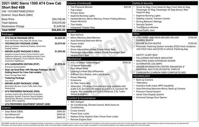 Used 2021 GMC Sierra 1500 AT4 w/ AT4 Value Package AWD/4WD image 32