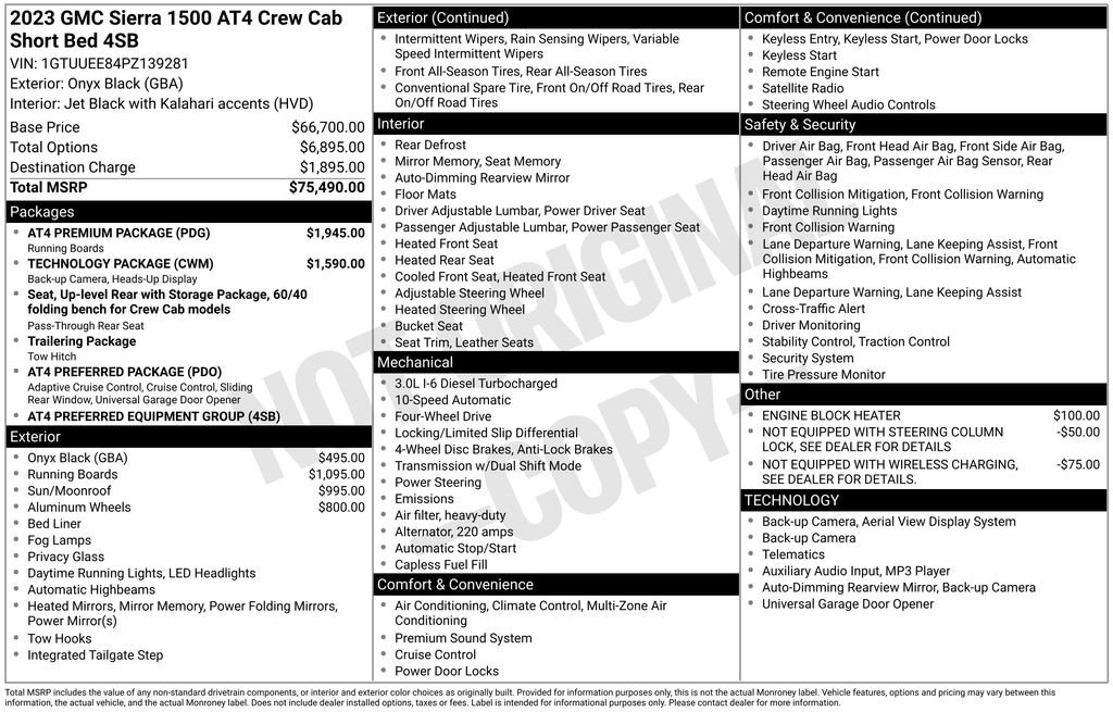 Used 2023 GMC Sierra 1500 AT4 w/ AT4 Premium Package AWD/4WD image 37