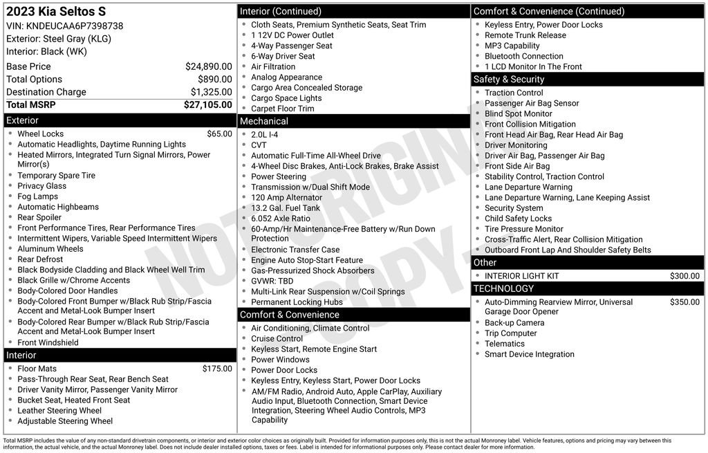 Used 2023 Kia Seltos S image 6